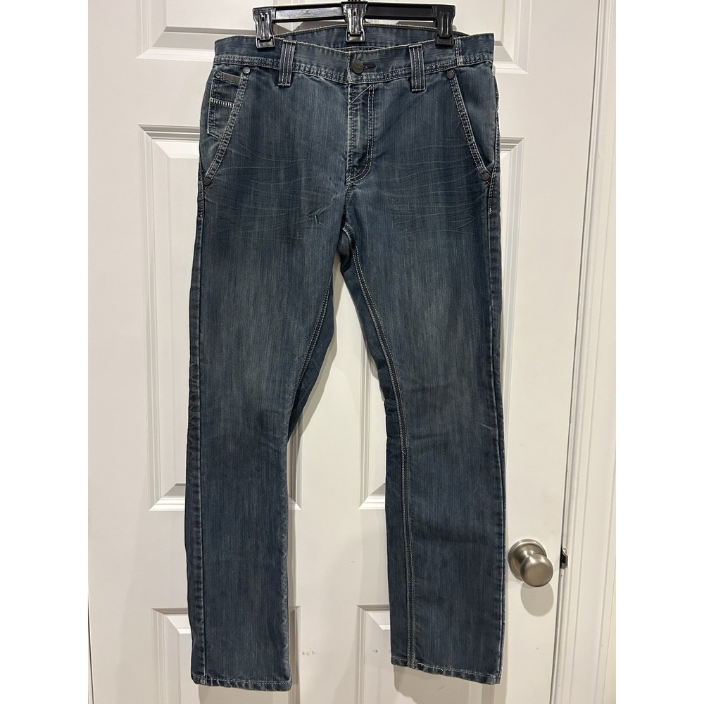 Levi's 511 Jeans Men's 32x30 Slim Fit Blue Black Label Side Button Denim EUC